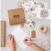 Better Office Products Thank You Cards W/Envs, 4 Cover Designs, Blank Inside, All Occasions, Floral Collection, 100PK 64521